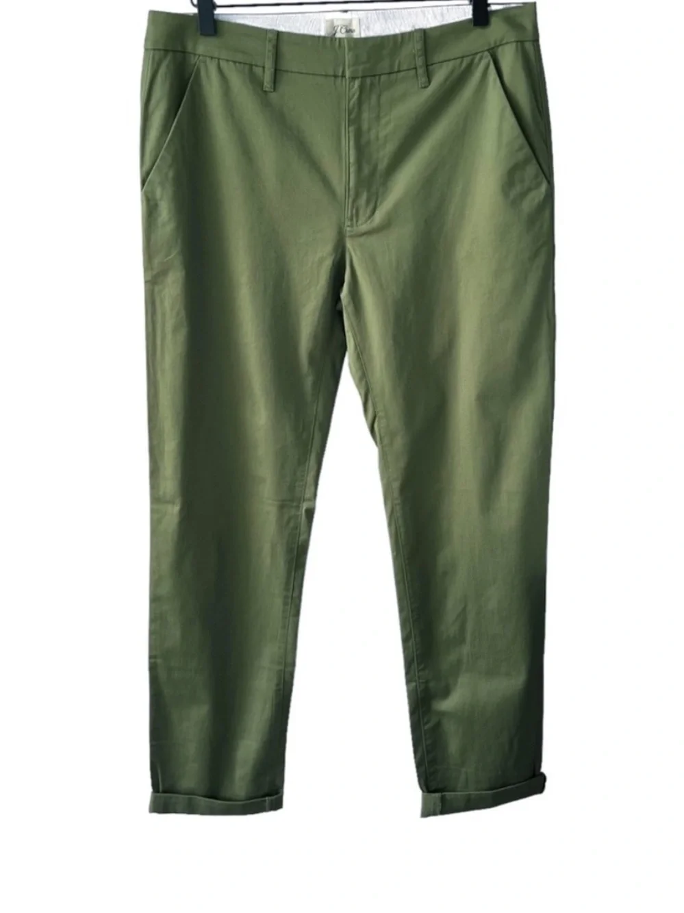 J Crew Patch-Pocket Slim Boyfriend Chino Pant General Surplus Green Size 24